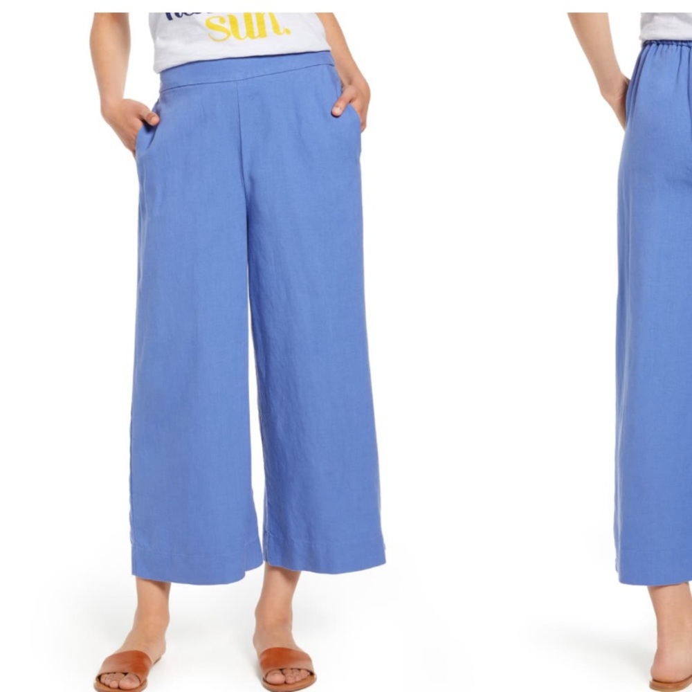 Linen cropped pants